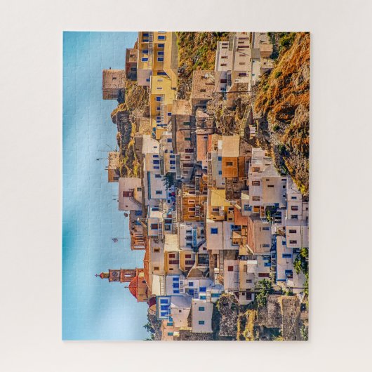 Foto van het dorp Griekenland Karpathos Island Legpuzzel (Verticaal)