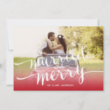 Foto van het eerste kerstfeest met huwelijk en vro