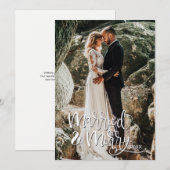 Foto van het eerste kerstfeest met huwelijk en vro feestdagenkaart (Voorkant / Achterkant)