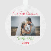 Foto van het eerste kerstfeest met pardon ornament (achterkant)