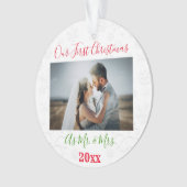 Foto van het eerste kerstfeest met pardon ornament (voorkant)