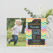 Foto van het eerste vogelregenboogalkbord kaart (Staand voorkant)