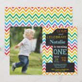 Foto van het eerste vogelregenboogalkbord kaart (Voorkant / Achterkant)