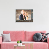 Foto van het Elegant Rustic Wood Script Weduwschap Canvas Afdruk (Insitu (Woonkamer))
