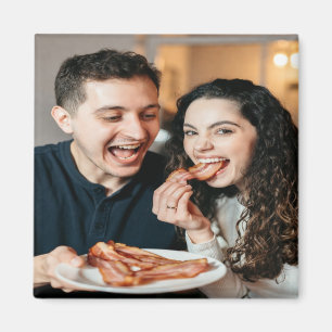 Foto van het eten van spek aanpassen personalisere magneet