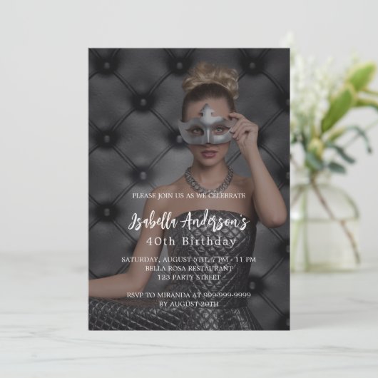 Foto van het feest kaart (Staand voorkant)