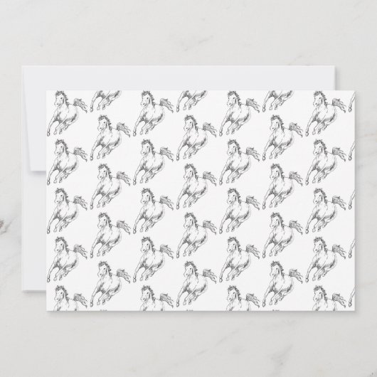 Foto van het feest van een klein cowgirl zadje op kaart (Achterkant)