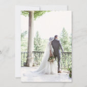 Foto van het Franse Regency Paars Fleur de Lis Wed Bedankkaart (Voorkant)