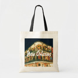 Foto van het gebouw New Orleans French Quarter Tote Bag