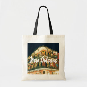 Foto van het gebouw New Orleans French Quarter Tote Bag