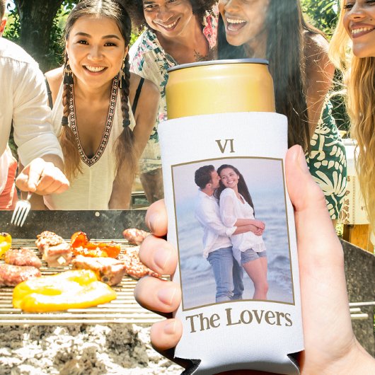 Foto van het gelukkige paar / de geliefden tarot K Seltzer Blikjeskoeler