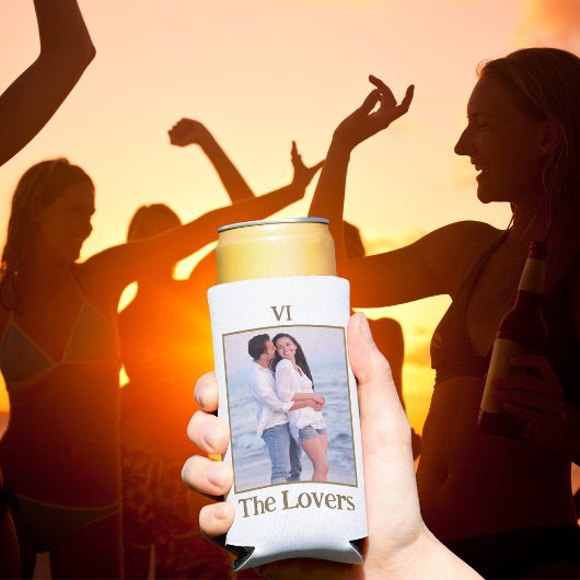 Foto van het gelukkige paar / de geliefden tarot K Seltzer Blikjeskoeler