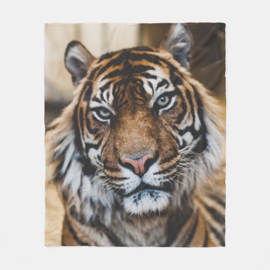 FOTO VAN HET GEZICHT VAN DE TIGER FLEECE DEKEN (Voorkant)