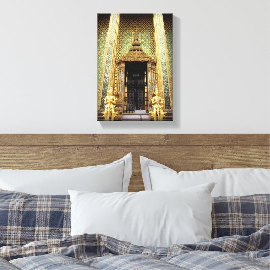 Foto van het Golden Palace Thailand Canvas Afdruk (Insitu (Slaapkamer))
