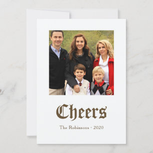 foto van het gouden kerstblad Muziekfamilie Feestdagenkaart