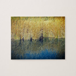 Foto van het Grasmeer met blauw water Legpuzzel
