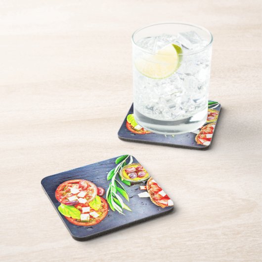 Foto van het Grieks en mediterraan dieet. Bestel n Bier Onderzetter (Rechterzijde)