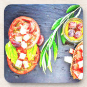 Foto van het Grieks en mediterraan dieet. Bestel n Bier Onderzetter (Voorkant)