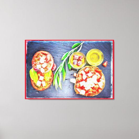 Foto van het Grieks en mediterraan dieet. Bestel n Canvas Afdruk (Voorkant)