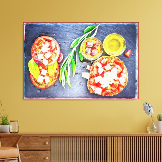 Foto van het Grieks en mediterraan dieet. Bestel n Canvas Afdruk (Insitu (Woonkamer))