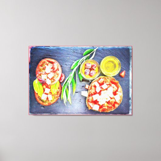 Foto van het Grieks en mediterraan dieet. Bestel n Canvas Afdruk (Voorkant)