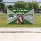 Foto van het groene en grijze Afstuderen Spandoek (Insitu)