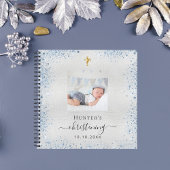 Foto van het Guest Book christening Silver Blue Notitieboek