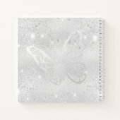 Foto van het Guest Book Memorial Silver Butterfly Notitieboek (Achterkant)