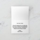 Foto van het handgeschreven script Love and Bedank Bedankkaart (Binnen)