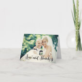 Foto van het handgeschreven script Love and Bedank Bedankkaart (Voorkant)