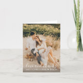 Foto van het handgeschreven script Love and Bedank Bedankkaart (Voorkant)