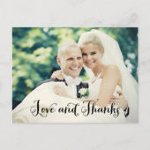 Foto van het handgeschreven script Love and Bedank Briefkaart (Voorkant)