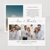 Foto van het handgeschreven script Love and Bedank Briefkaart (Voorkant / Achterkant)