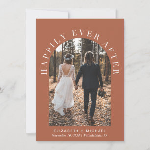 Foto van het 'Happily Ever After'-boog Huwelijksre Kaart