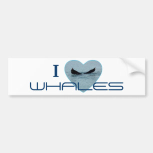Foto van het hart van de walvis bumpersticker