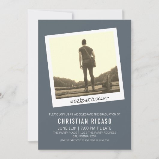 Foto van het hedendaagse Afstuderen Kaart (Voorkant)