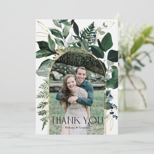 Foto van het hedendaagse flesje bedankkaart (Staand voorkant)