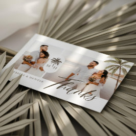 Foto van het hedendaagse Waterverf palmboommonogra Bedankkaart