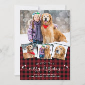 Foto van het huisdier Gepersonaliseerd 4 Woof You  Feestdagenkaart (Voorkant)