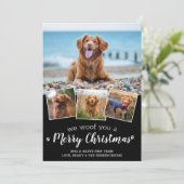 Foto van het huisdier Woof Merry Christmas Dog 202 Feestdagenkaart (Staand voorkant)