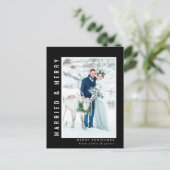 Foto van het huwelijk Black Feestdagenkaart (Staand voorkant)