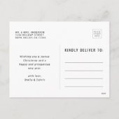 Foto van het huwelijk Black Feestdagenkaart (Achterkant)