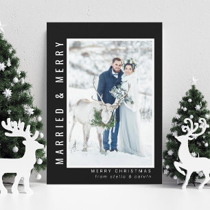 Foto van het huwelijk Black Feestdagenkaart