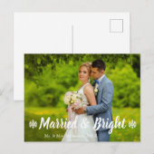 Foto van het huwelijk en van het huwelijk feestdagenkaart (Voorkant / Achterkant)