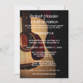 Foto van het huwelijk met Guitar. Kaart (Achterkant)