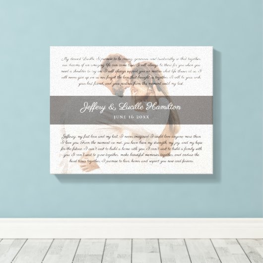 Foto van het Jubileum van het huwelijk van het mod Canvas Afdruk (Insitu (Houten vloer))