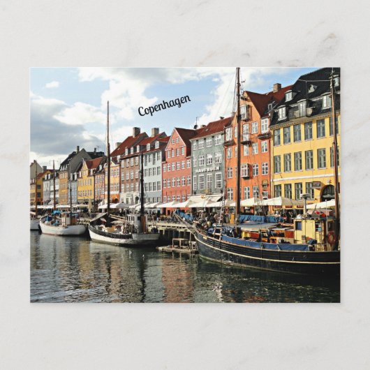 Foto van het kanaal in Kopenhagen Briefkaart (Voorkant)