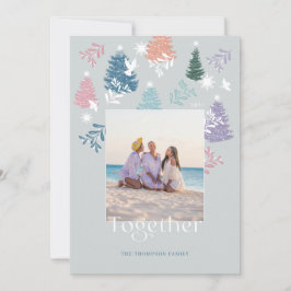 Foto van het kerstboomschildpad feestdagenkaart