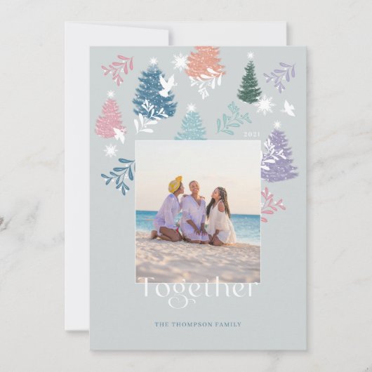 Foto van het kerstboomschildpad feestdagenkaart (Voorkant)