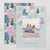 Foto van het kerstboomschildpad feestdagenkaart (Voorkant / Achterkant)